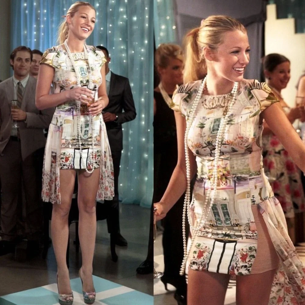 ASO SERENA VAN DER WOODSEN Pastel High Low Dress - Picture 2 of 11